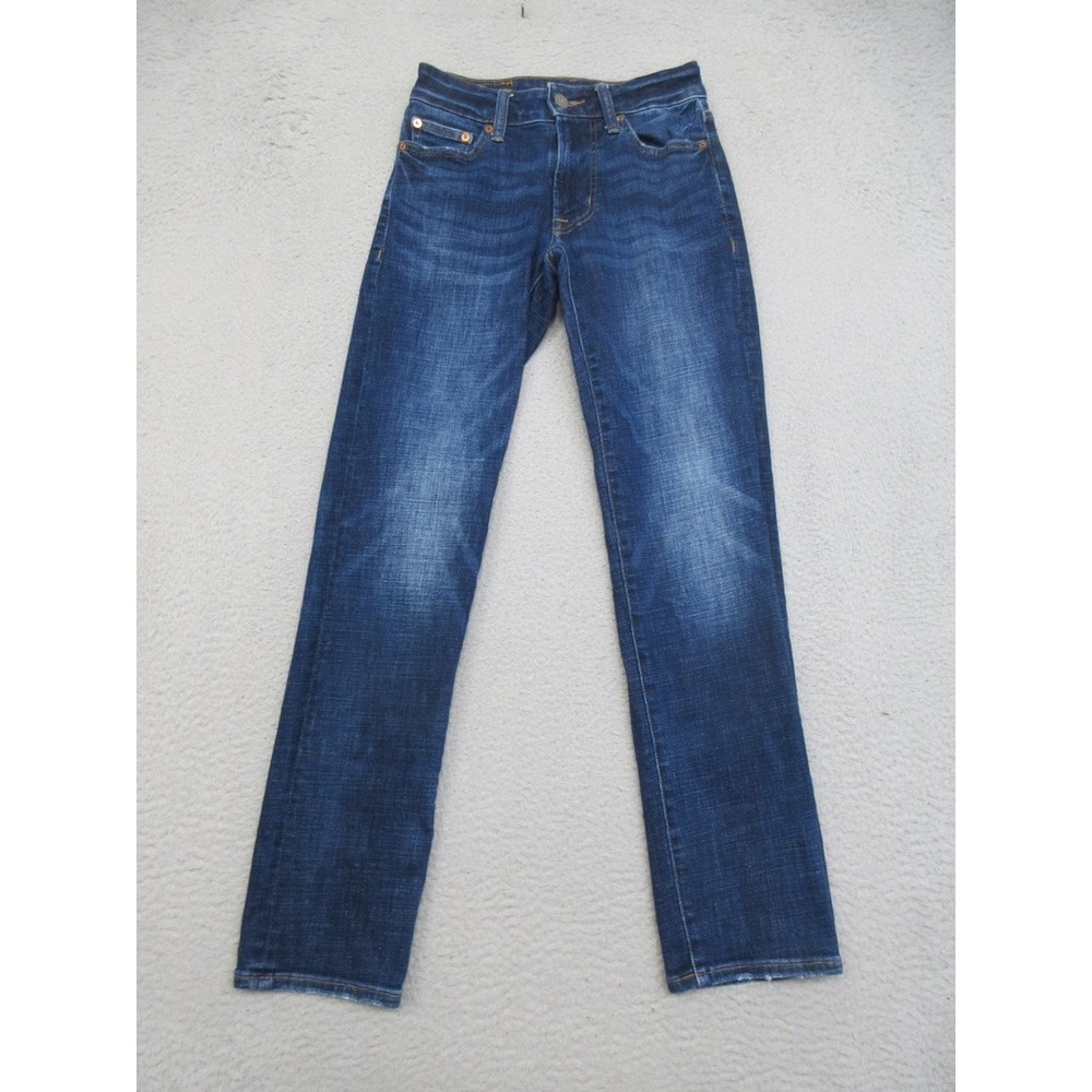 American Eagle Y2K Jeans Women 26 Blue Straight Dark Casual Preppy Minimalist